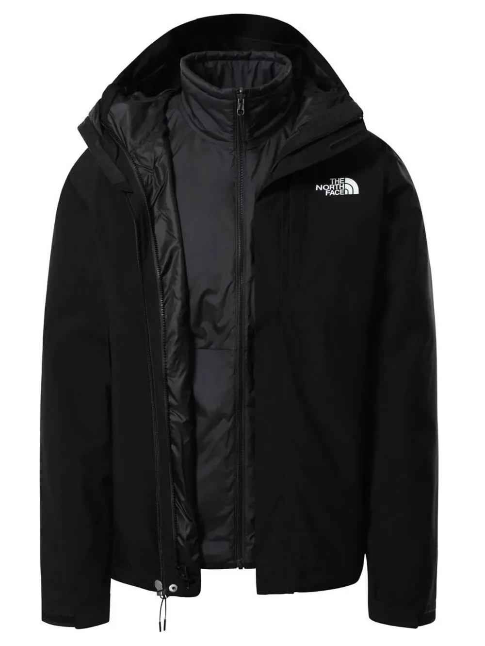 The North Face Carto TriClimate Insulated 2-in-1 Waterproof Jacket Black Large